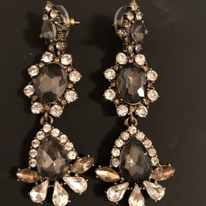 Rhinestone earrings.